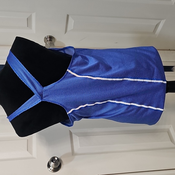 NWOT Athletic Works Blue and  Silver Decorative Back Tank Large - Picture 2 of 10